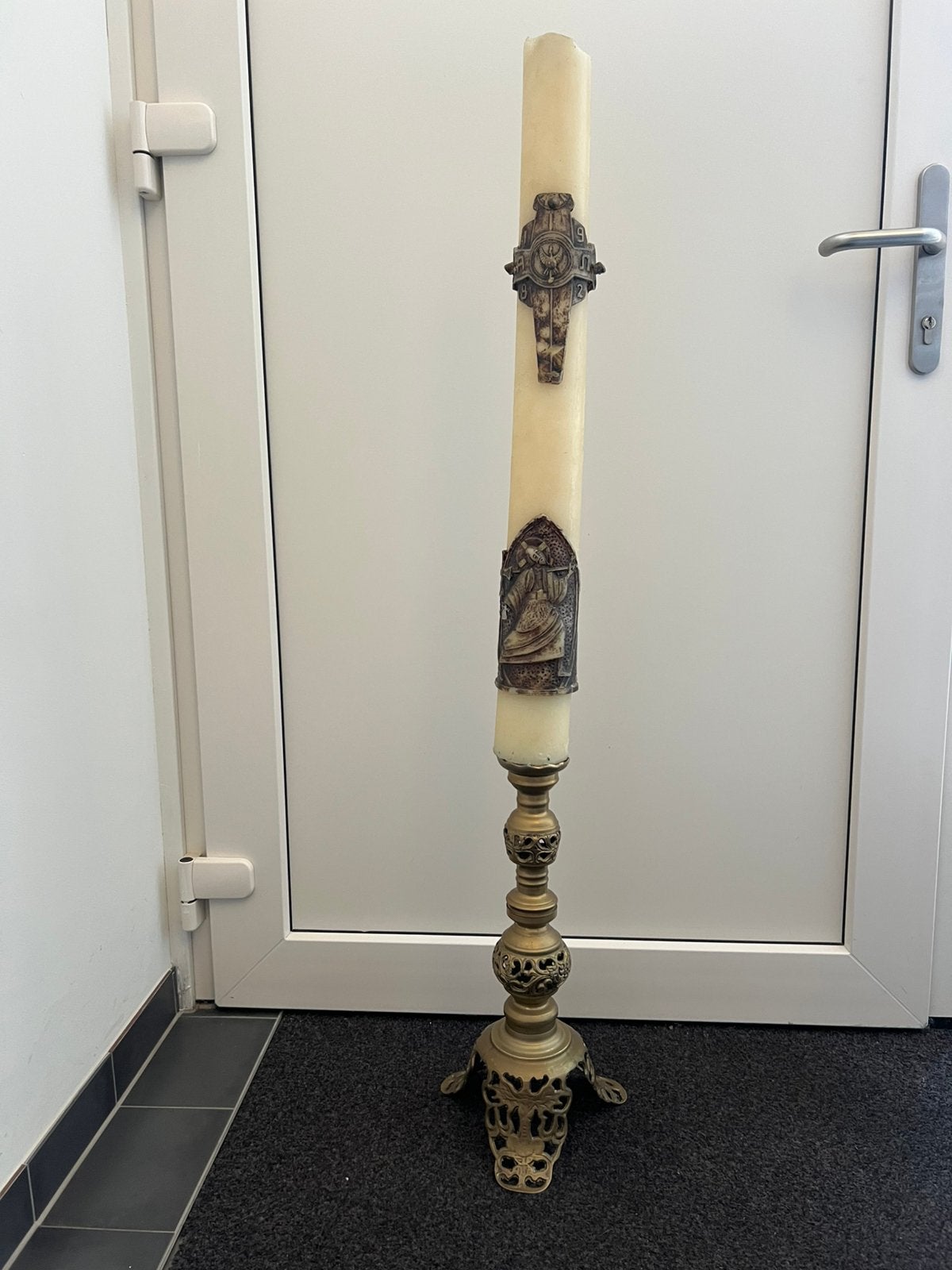 Paaskaars met standaard, Antiek en Kunst, Ophalen of Verzenden