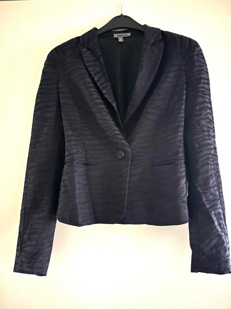 Donkerblauwe blazer zebra 34 colbert jasje blauw zwart, Zo goed als nieuw, Jasje, Maat 34 (XS) of kleiner, Verzenden