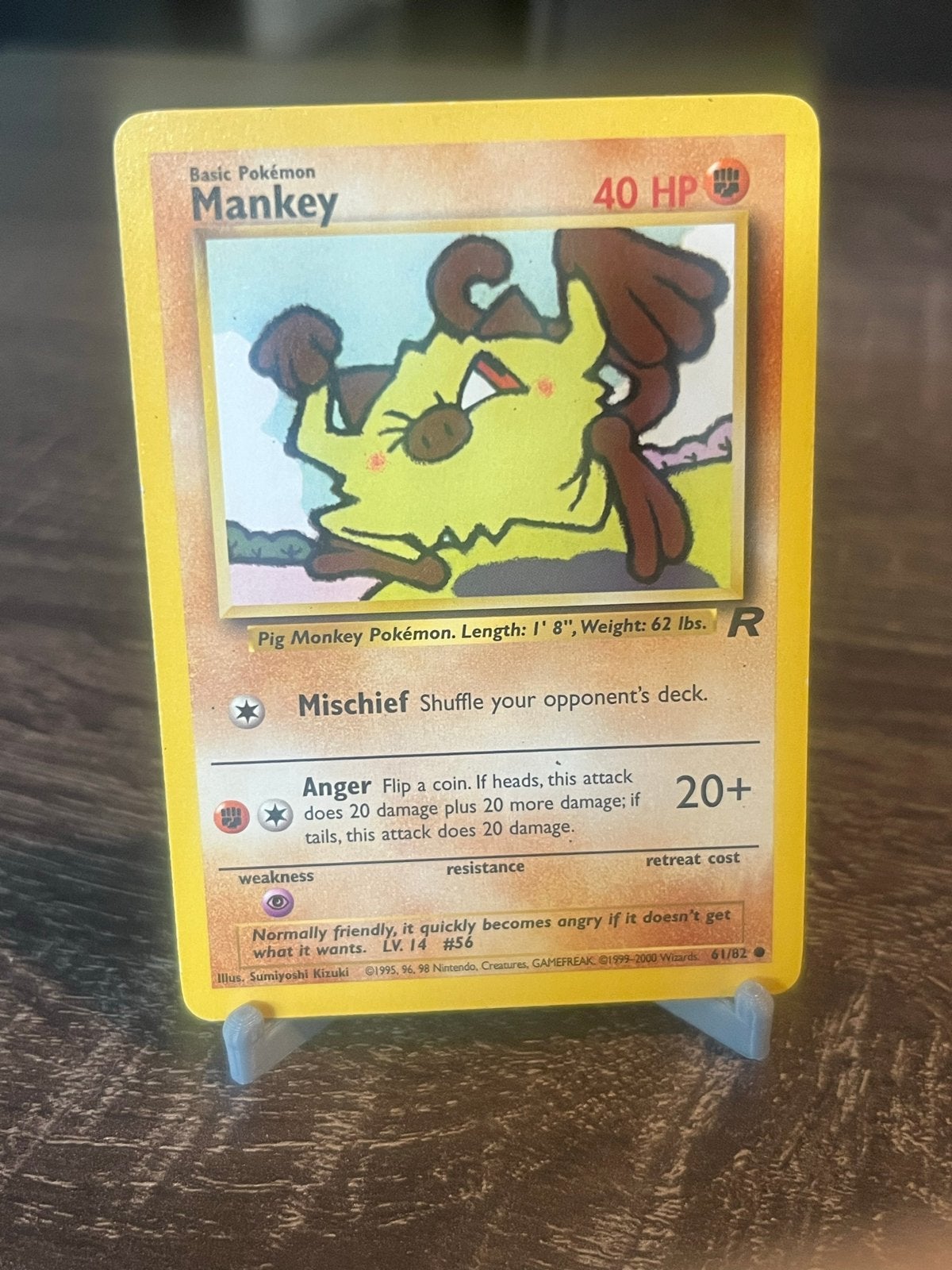 Mankey (61/82) - Team Rocket - EX, Hobby en Vrije tijd, Verzamelkaartspellen | Pokémon, Ophalen of Verzenden, Gebruikt, Losse kaart