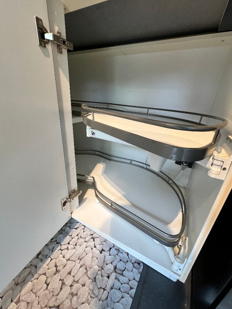 Hoekkastsysteem met demping - wit, Ophalen, Gebruikt, 100 tot 150 cm, Wit