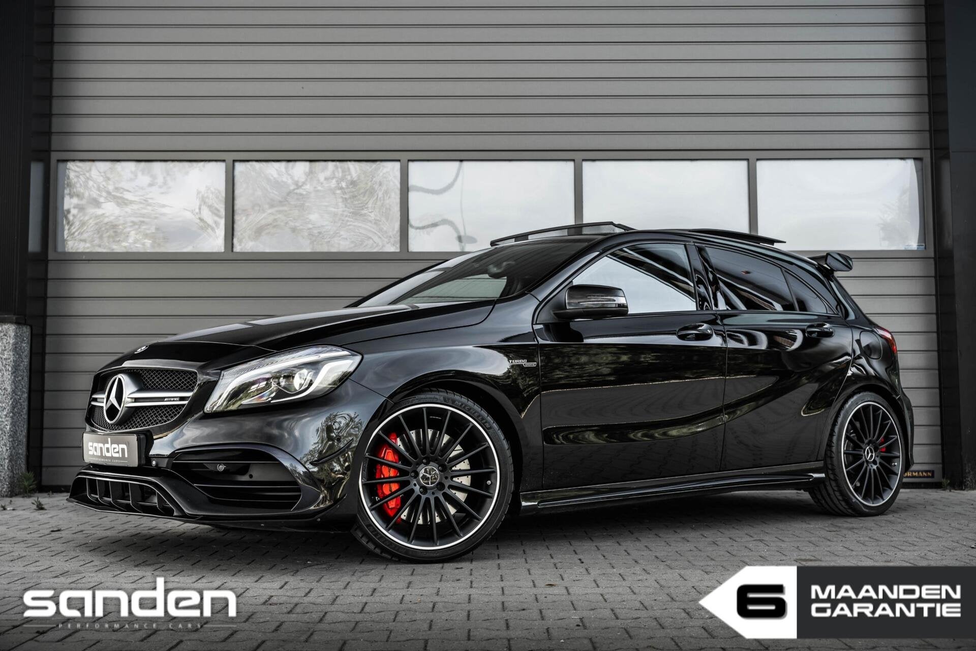 Mercedes A45 AMG 4MATIC|381pk|Facelift|Aero|Pano|Leder|Mem., Automaat, 4 cilinders, Zwart, Bedrijf