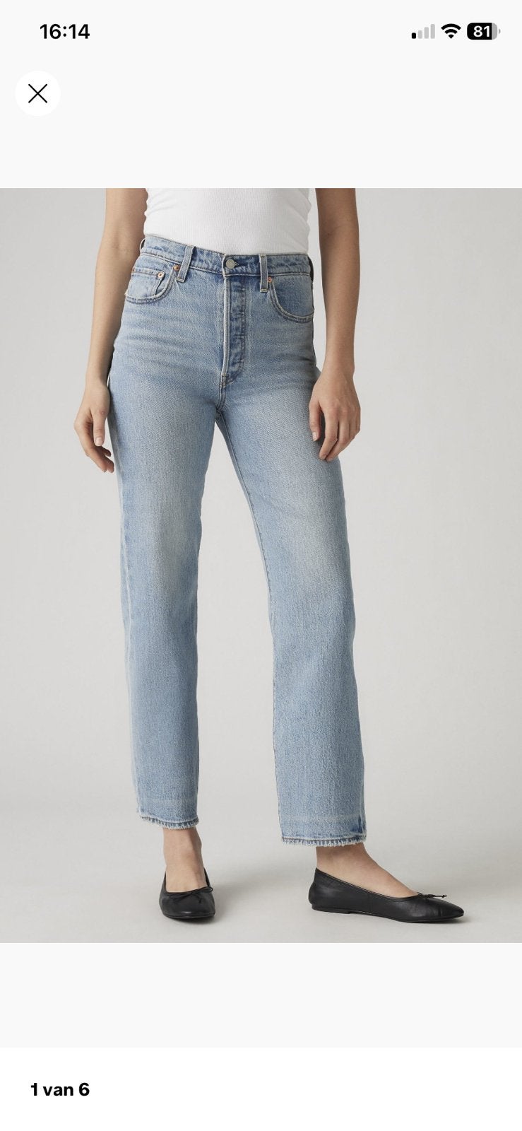 NIEUW!! Levi's RIBCAGE Straight leg jeans maat 30x29, Ophalen of Verzenden, Nieuw, Blauw, Overige jeansmaten