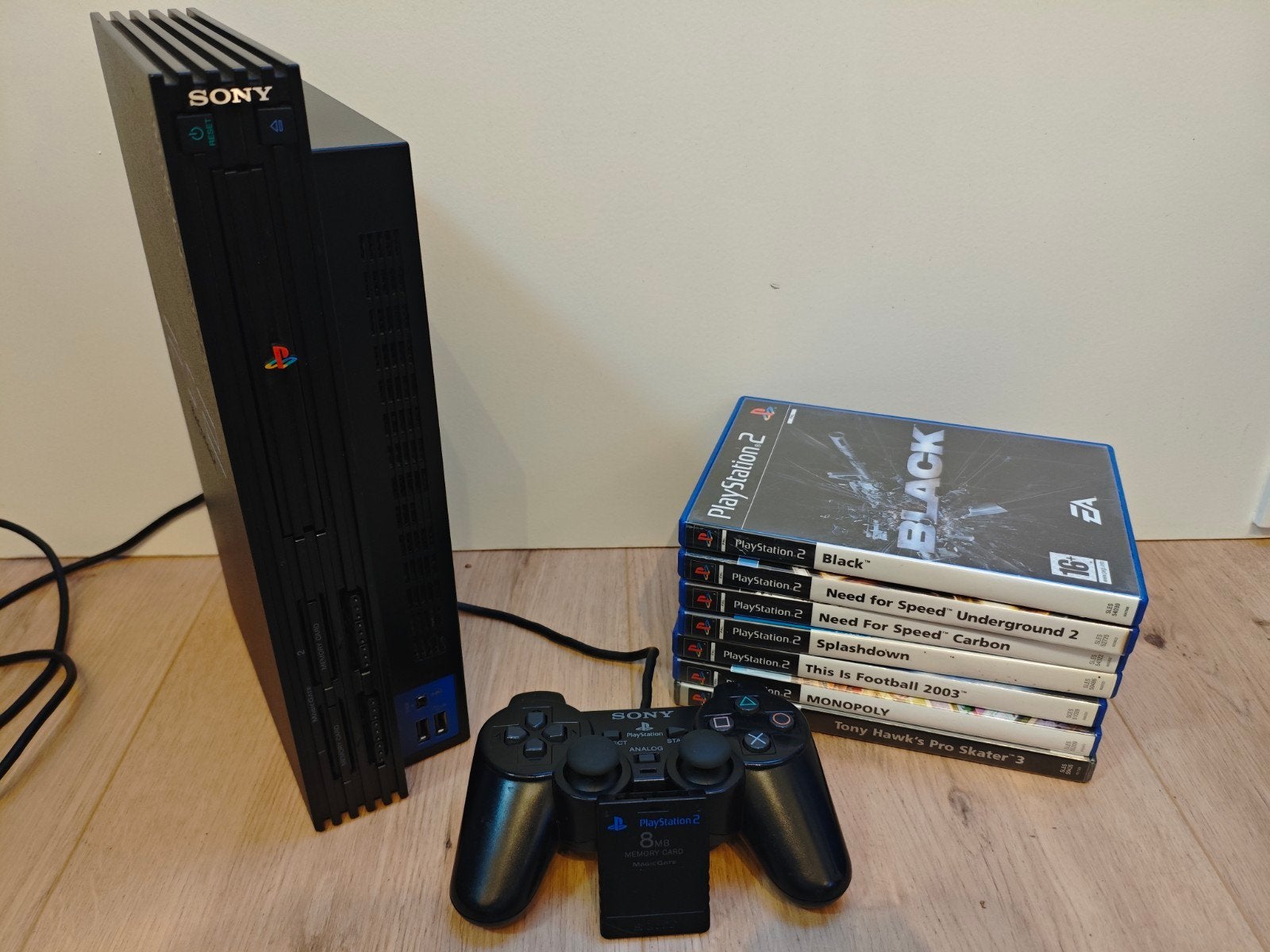Compleet gereinigde PlayStation 2 SCPH 39004, Spelcomputers en Games, Spelcomputers | Sony PlayStation 2, Met games, Refurbished