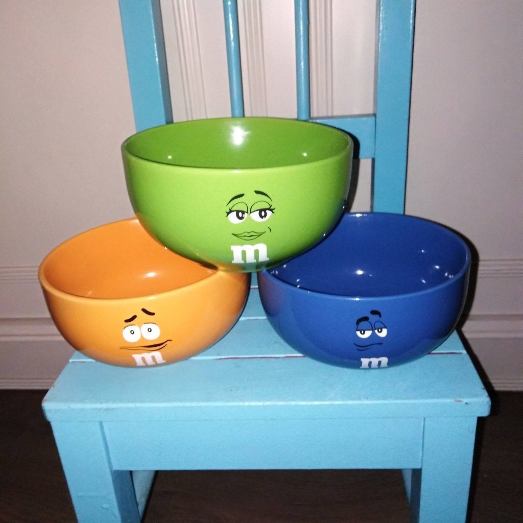 M&M's schaaltjes oud model 3 stuks, Ophalen, Gebruikt, Schaal of Schalen, Overige stijlen