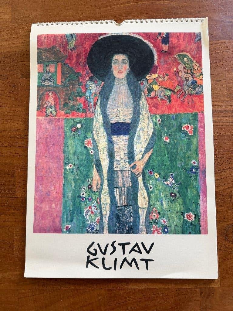 Gustav Klimt Kalender 1996 - Kunst reproducties, Ophalen of Verzenden, Zo goed als nieuw, Schilder- en Tekenkunst