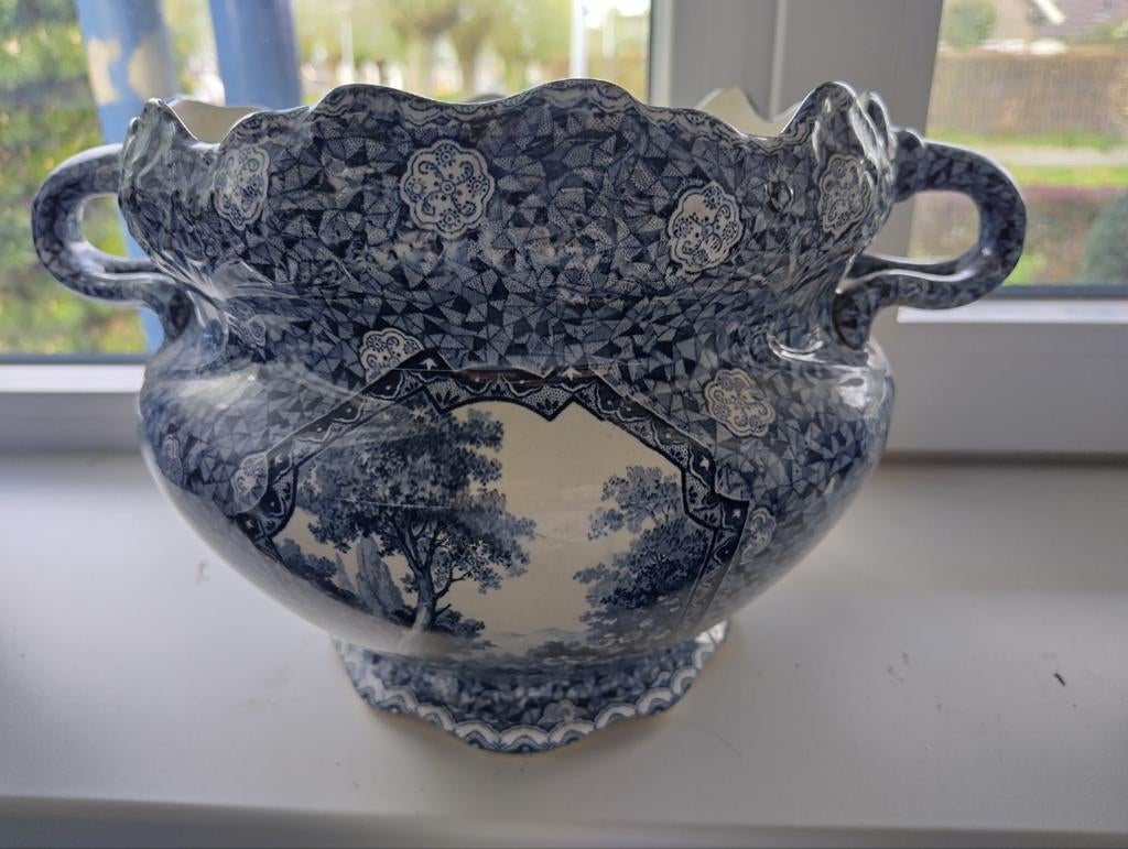 Grote cache bloempot van Villeroy en Boch Flamand, Antiek en Kunst, Antiek | Keramiek en Aardewerk, Ophalen of Verzenden
