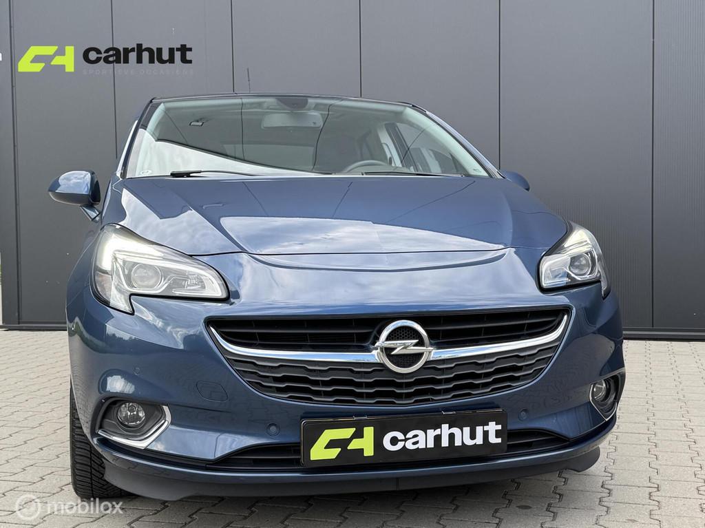 Opel Corsa 1.0 Turbo Cosmo|Pano dak| VOLL opties|NL auto| 76, Auto's, Voorwielaandrijving, Gebruikt, Blauw, 49 €/maand