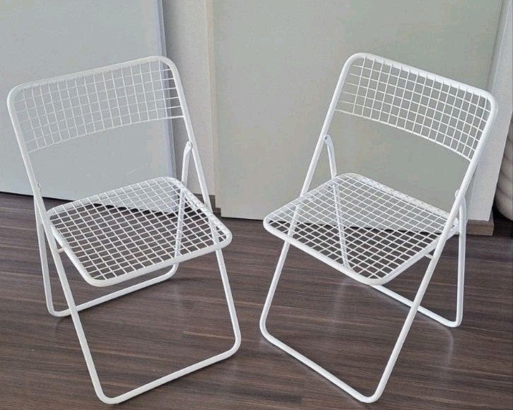 Ikea Ted stoelen van Niels Gammelgaard - Set van 2, Gebruikt, Twee, Wit, Ophalen of Verzenden