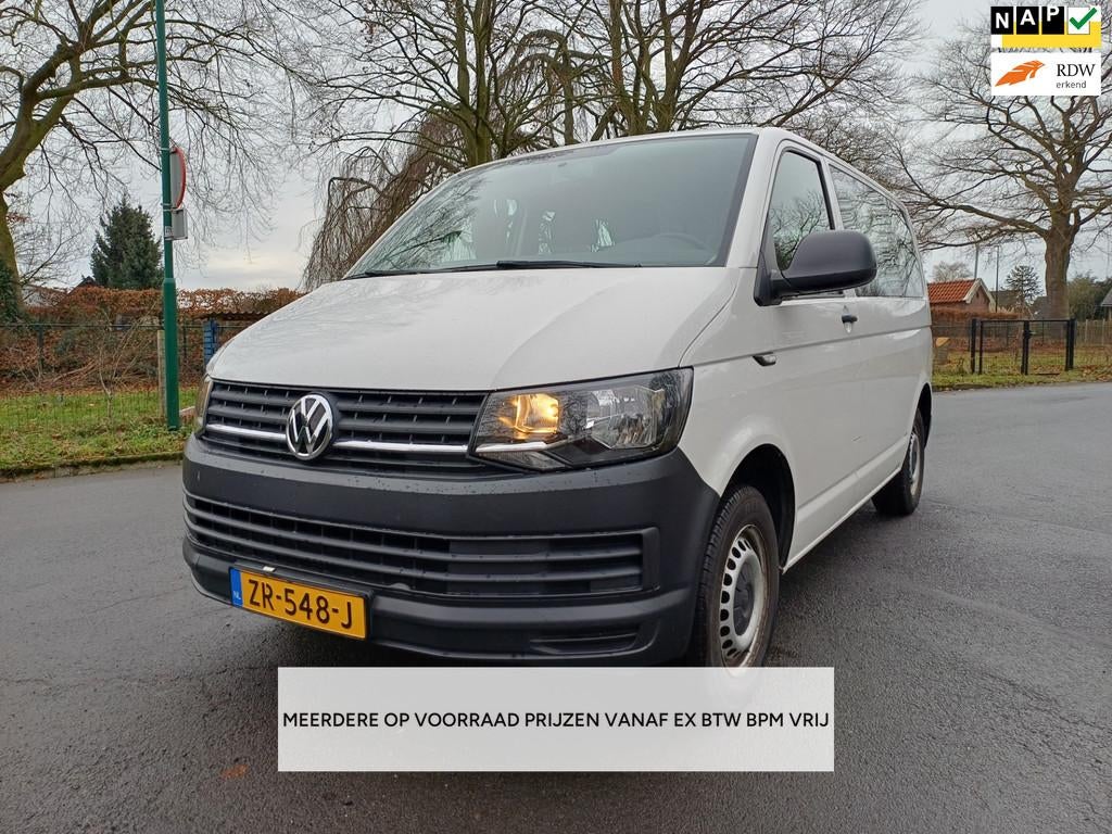Volkswagen Transporter Kombi 2.0 TDI L1H1 9PERSONEN/PRIJS EX, Voorwielaandrijving, Euro 6, 241 €/maand, Wit