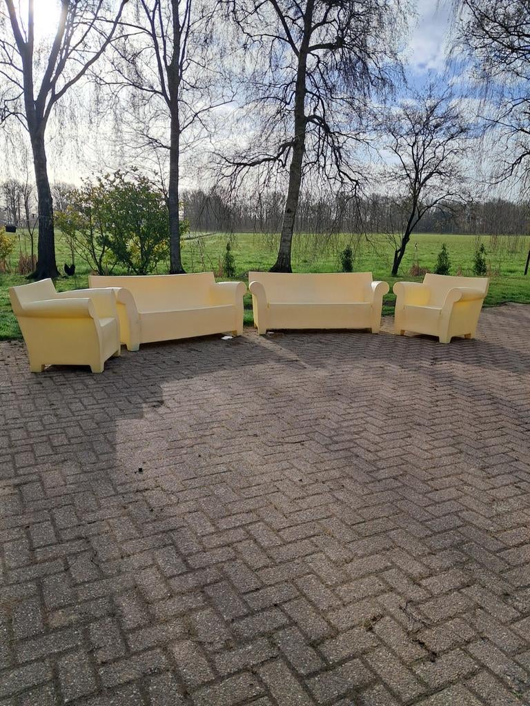 Bubble banken en stoelen set - Netjes en onbeschadigd, Ophalen, Kunststof, Modern, Speels, Driepersoons