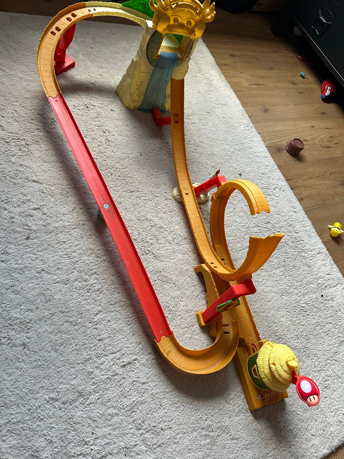 Hot Wheels Super Mario Bros Jungle Race Racebaan, Ophalen, Racebaan, Zelf te bouwen, Zo goed als nieuw