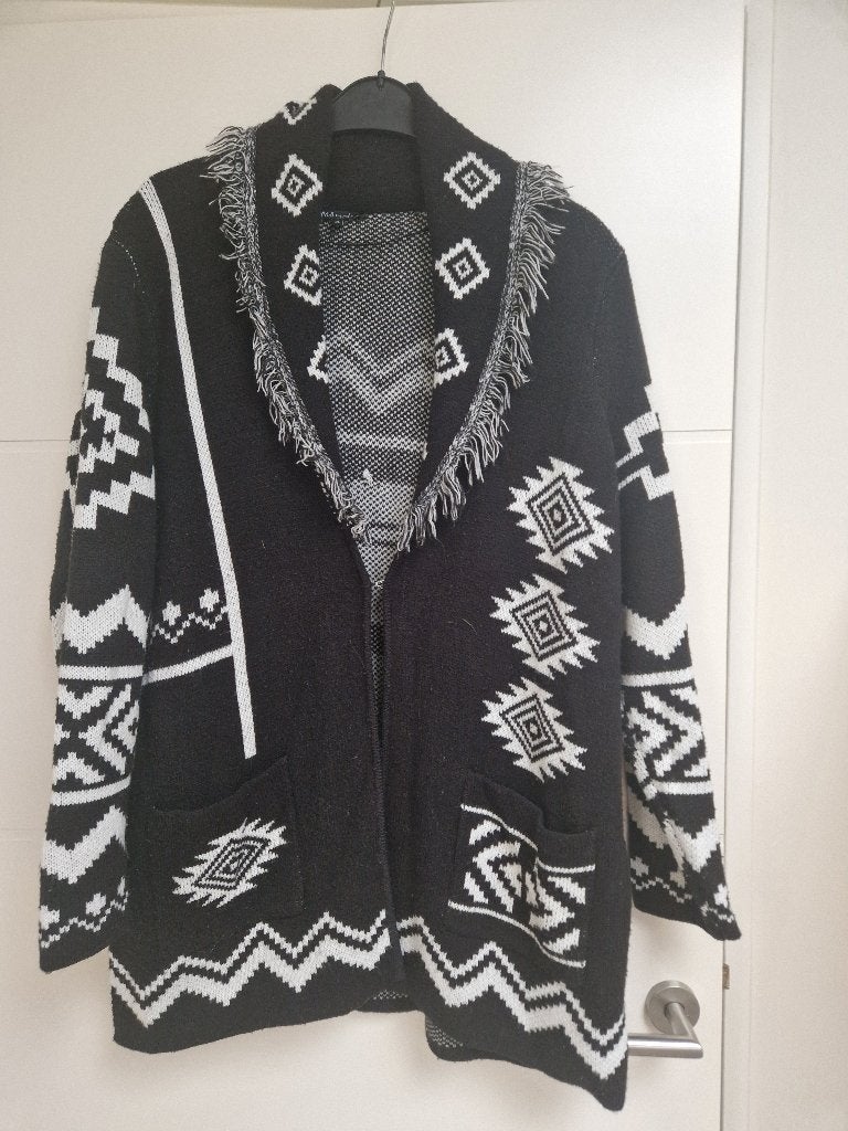 MS mode warm gebreid vest, maat XL, Zwart, Maat 46/48 (XL) of groter, Ophalen of Verzenden, Zo goed als nieuw