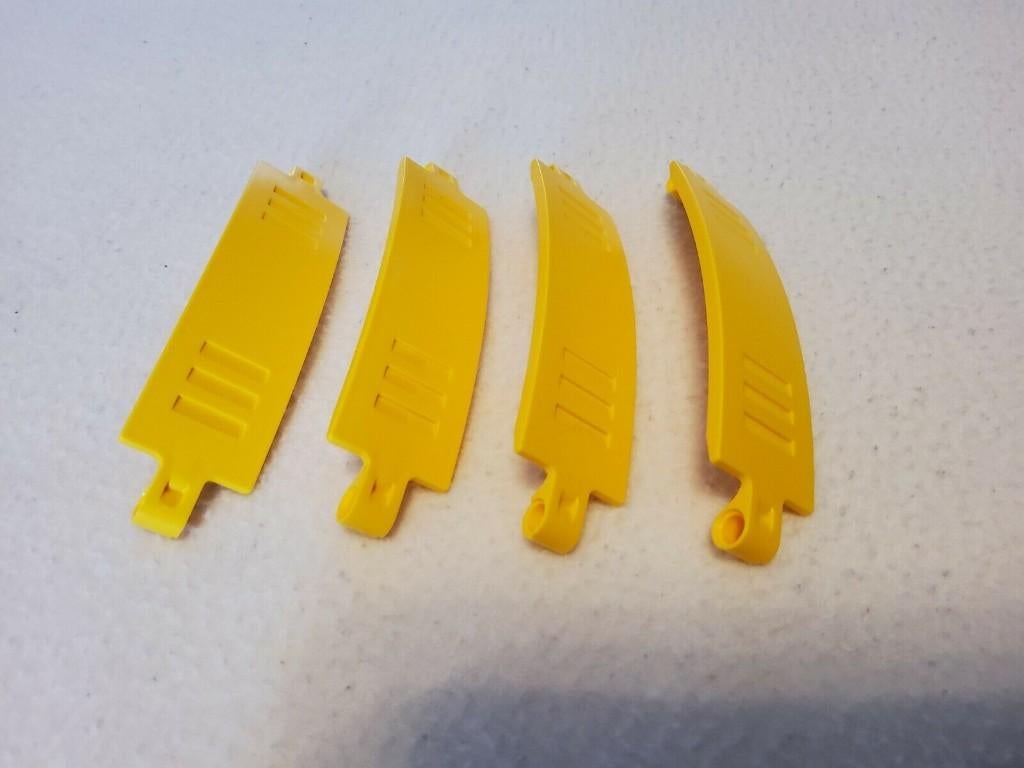 4 technic Lego paneel 3x13 gebogen geel, Lego, Ophalen of Verzenden, Zo goed als nieuw, Technic