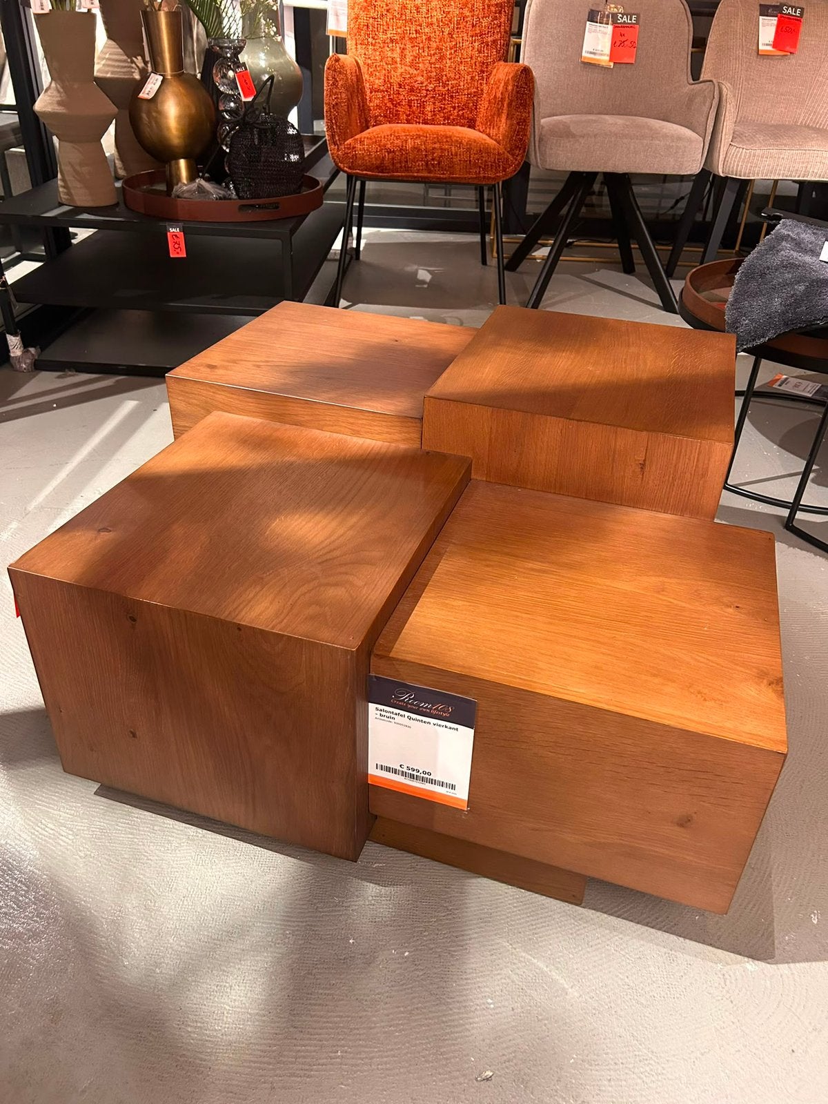 Room108 Salontafel Quinten van €599 voor €180,- !!!, Ophalen, Eikenhout, 50 tot 100 cm, Zo goed als nieuw