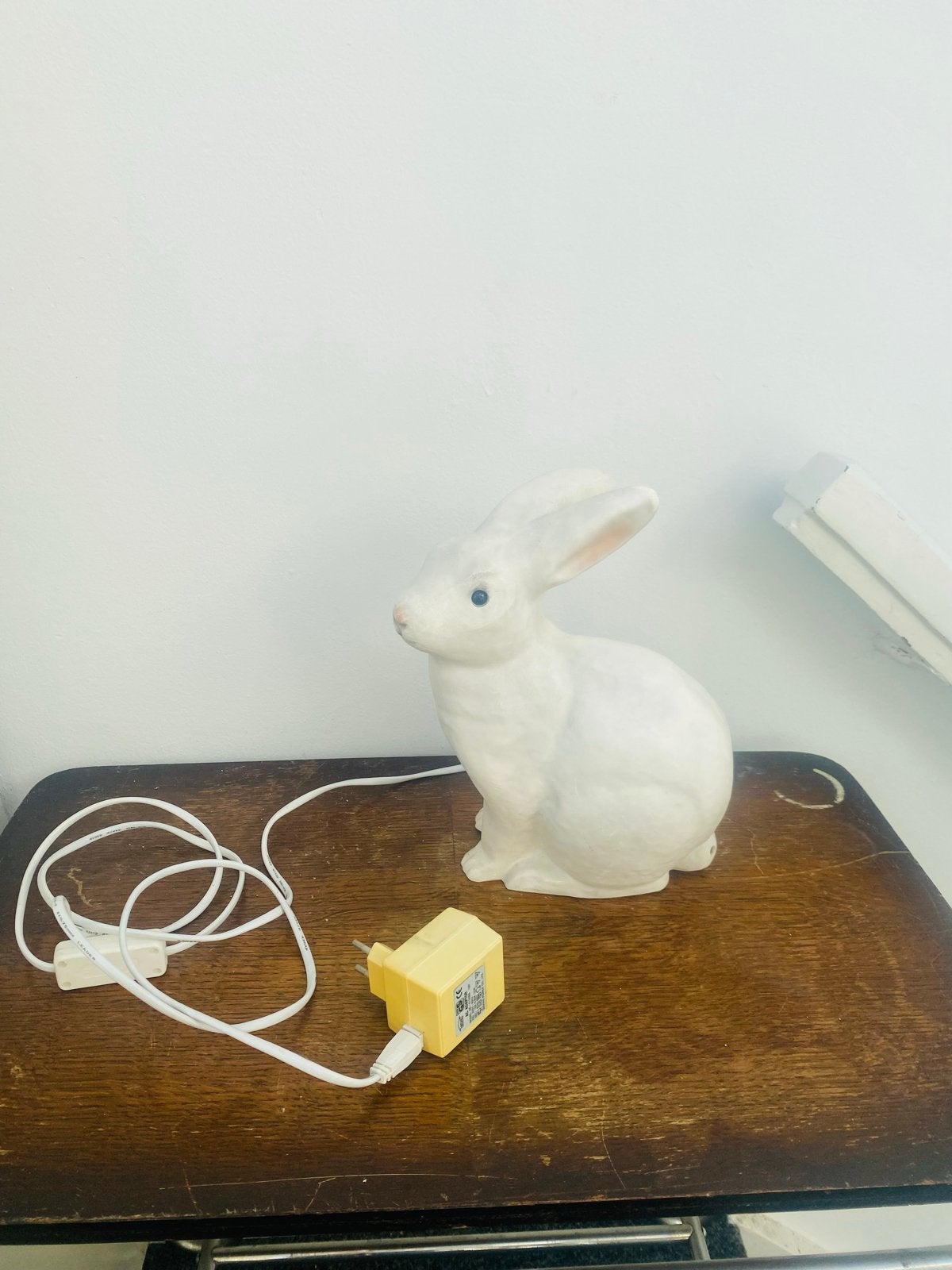 Schattig heico konijn nachtlampje voor kinderkamer, Met schakelaar, Wit, Gebruikt, Kunststof