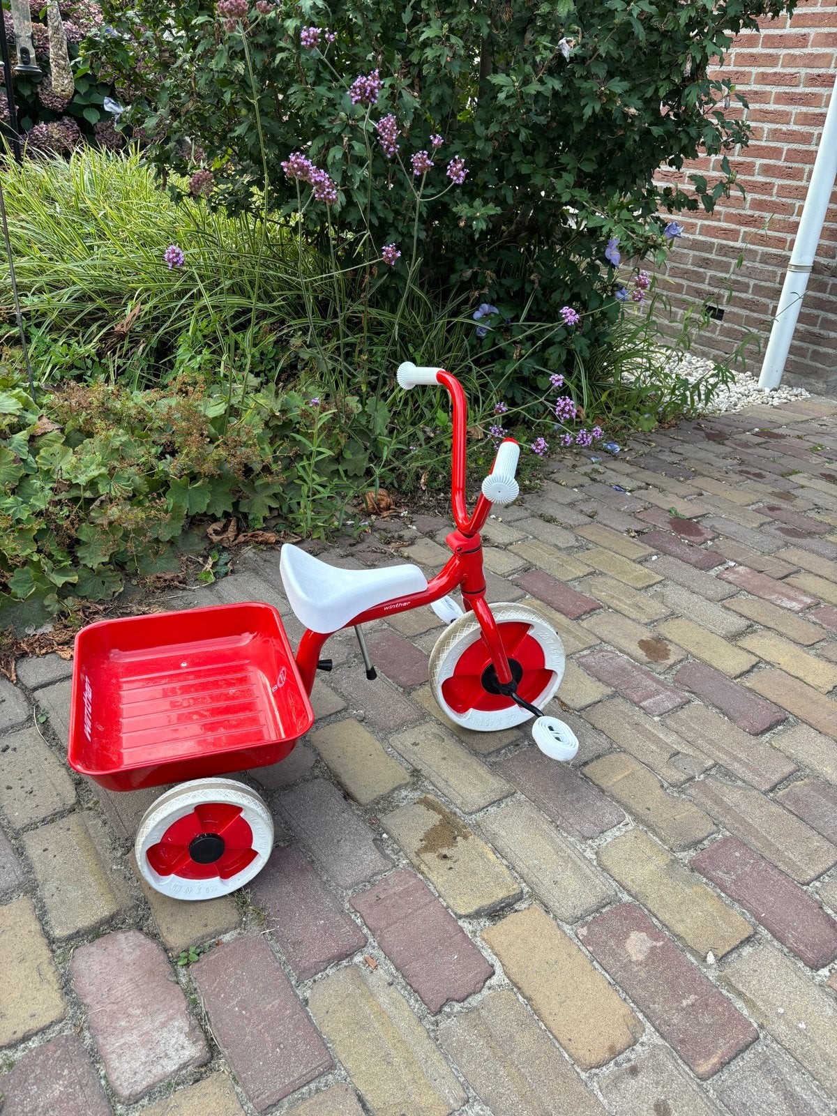 Winther driewieler met laadbakje - rood, Ophalen, Gebruikt, Trapvoertuig