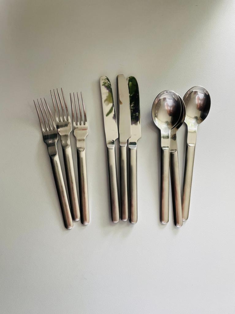 Prachtige Nivella design Bestekset, Ophalen of Verzenden, Zo goed als nieuw, Rvs of Chroom