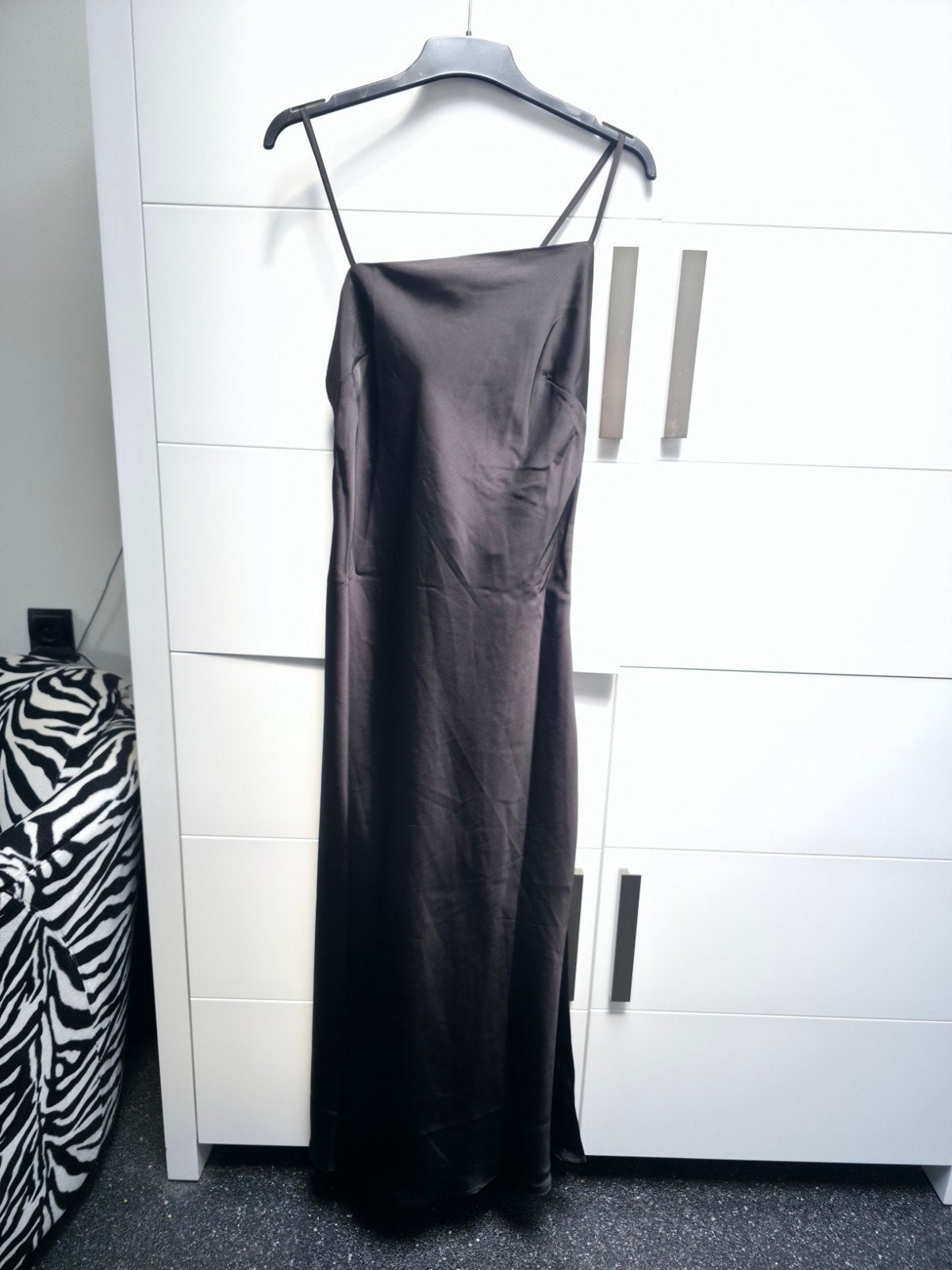 Nieuwe Na-kd Asymmetrisch zwart satijnen look jurk maat 40, Maat 38/40 (M), NA-KD, Zwart, Nieuw