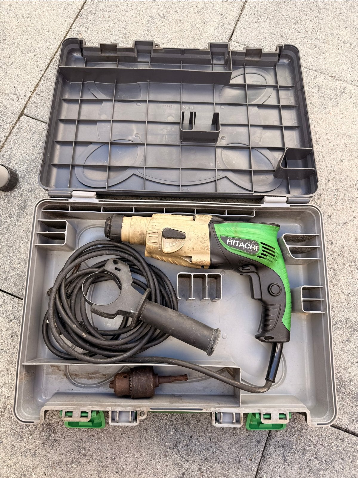 Hitachi H 22PG Boorhamer met koffer, Boor- en/of Breekhamer, Ophalen of Verzenden, Klopboormechanisme, Gebruikt