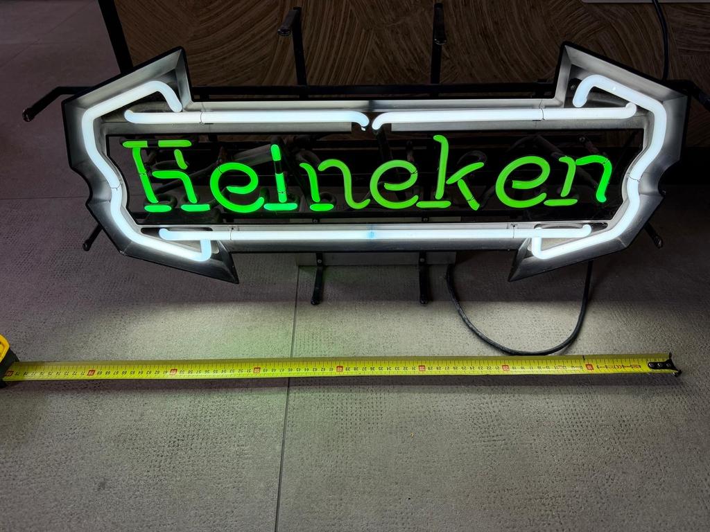 Heineken neon reclame bord, Ophalen, Gebruikt, Lichtbak of (neon) lamp