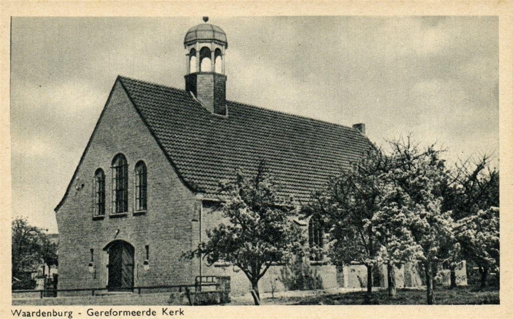 Waardenburg - Gereformeerde Kerk - ongelopen, Ophalen of Verzenden, 1940 tot 1960, Ongelopen, Gelderland
