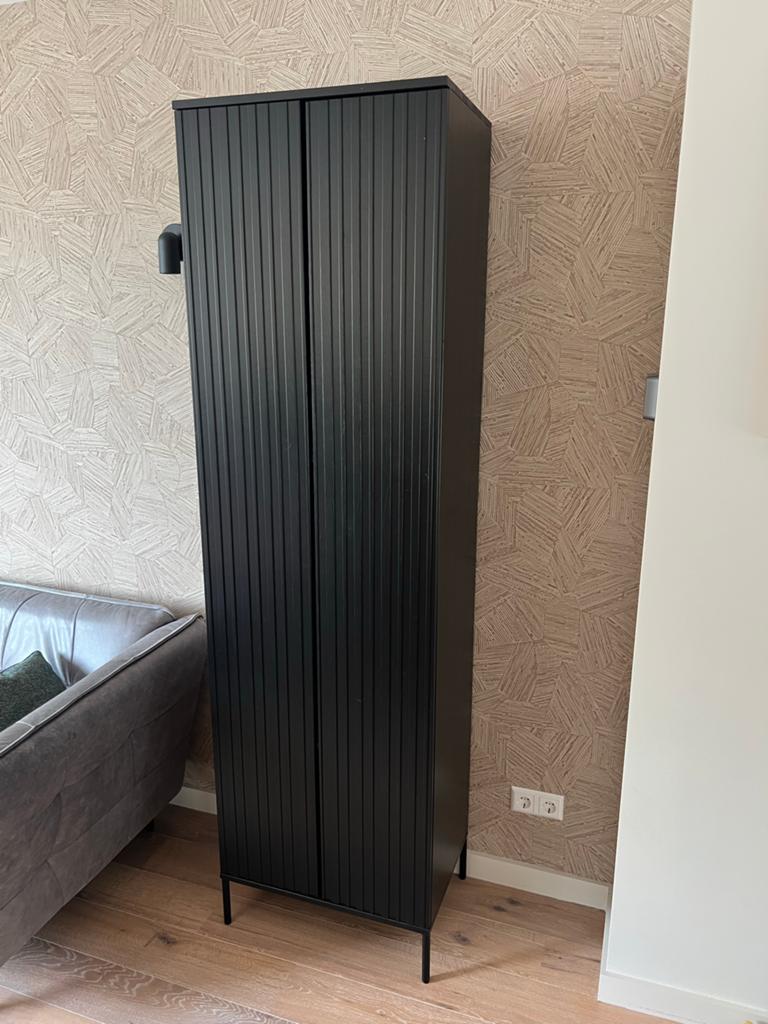 Woood Gravure kast met planken en 1 lade, Ophalen, 200 cm of meer, 50 tot 100 cm, Zo goed als nieuw