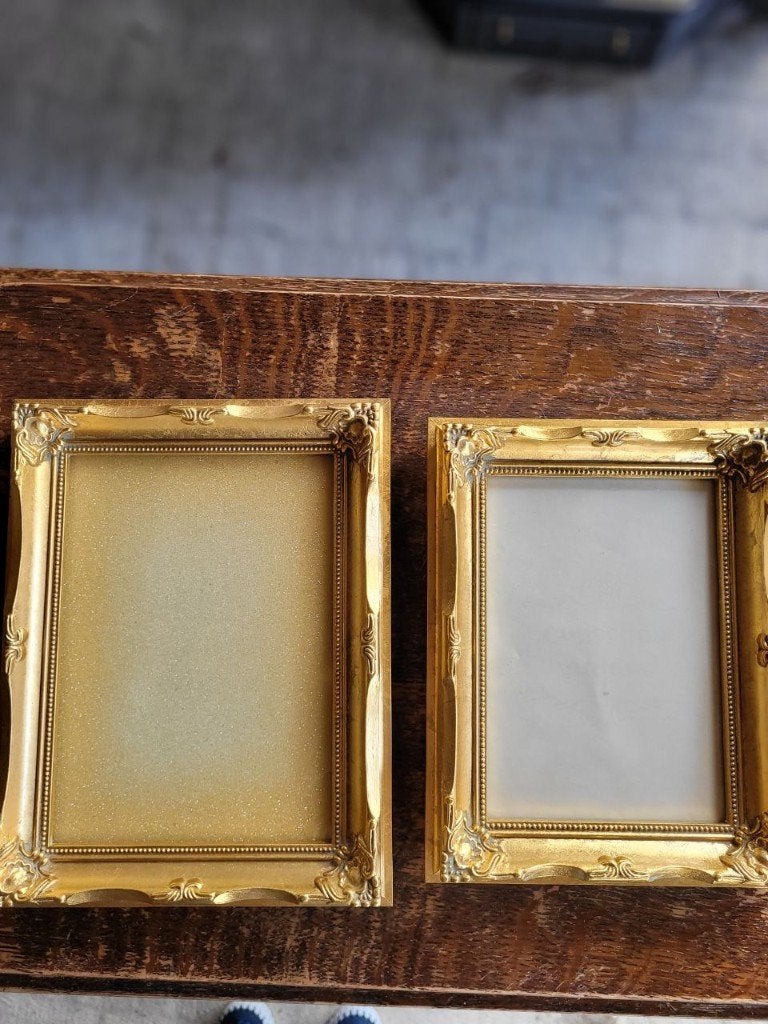 2 x barok goud foto lijstjes, Ophalen of Verzenden, Zo goed als nieuw, Goud
