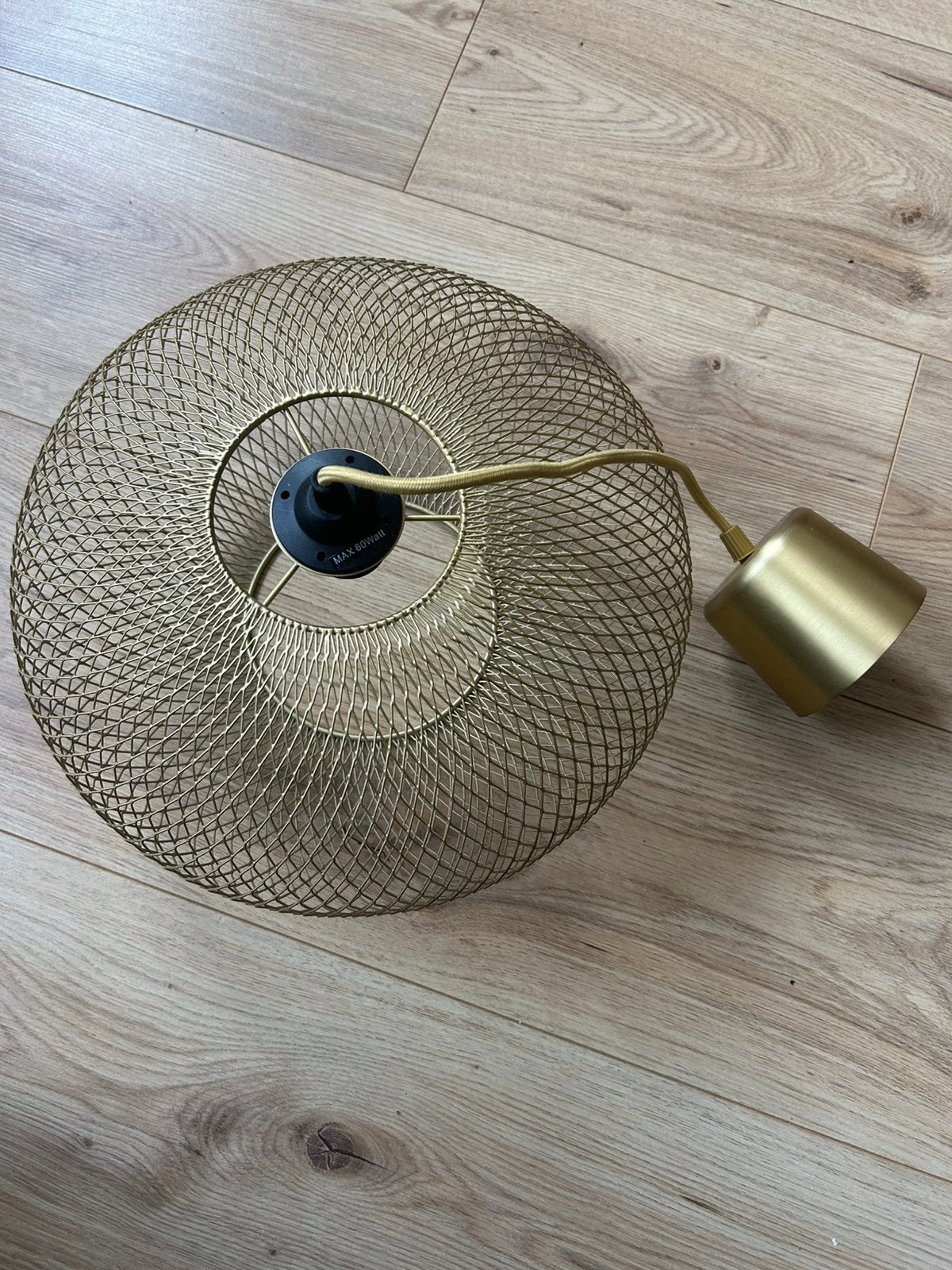 Hanglamp Fonq goudkleur metaal, Ophalen, Zo goed als nieuw, Metaal