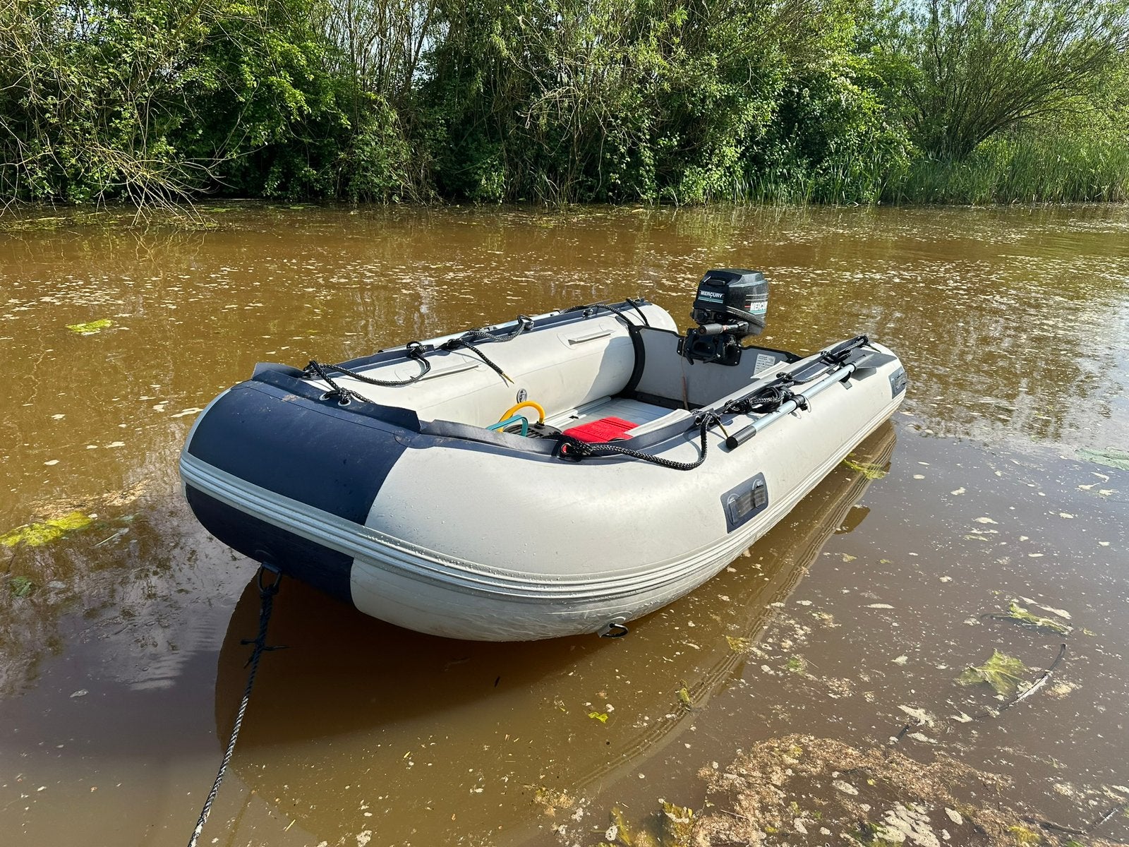 Rubberboot 15pk, Ophalen, Zo goed als nieuw, Motor en Techniek, Motorboot