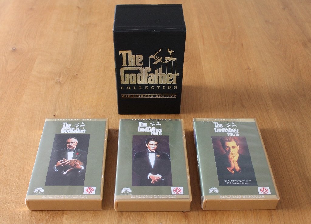 The Godfather Collection VHS, Don Corleone trilogie, MAFFIA, Cd's en Dvd's, Engels, Vanaf 16 jaar, Boxset, Ophalen of Verzenden