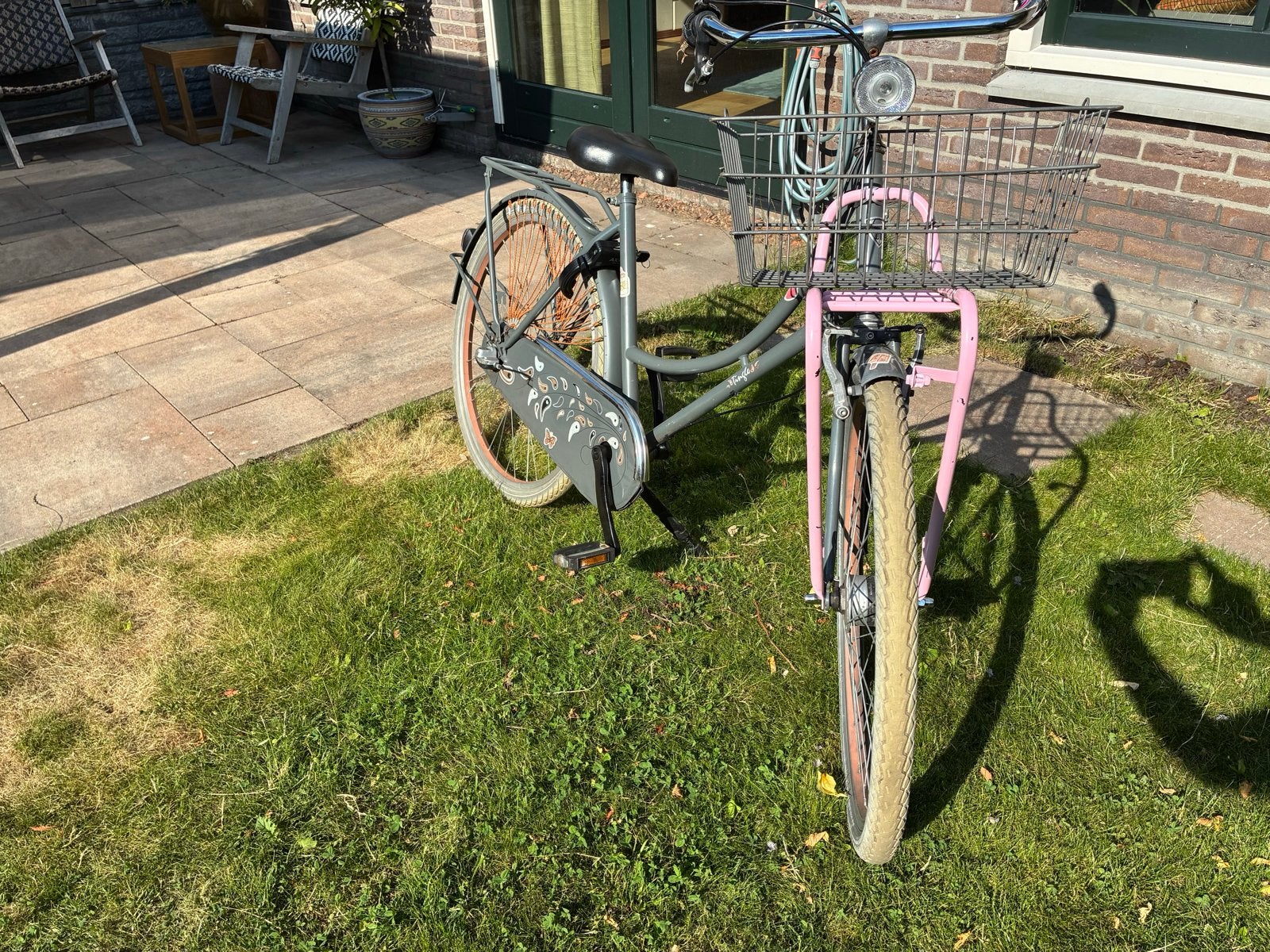 Damesfiets met mand en versnellingen, Ophalen, Gebruikt, 26 inch of meer, Versnellingen