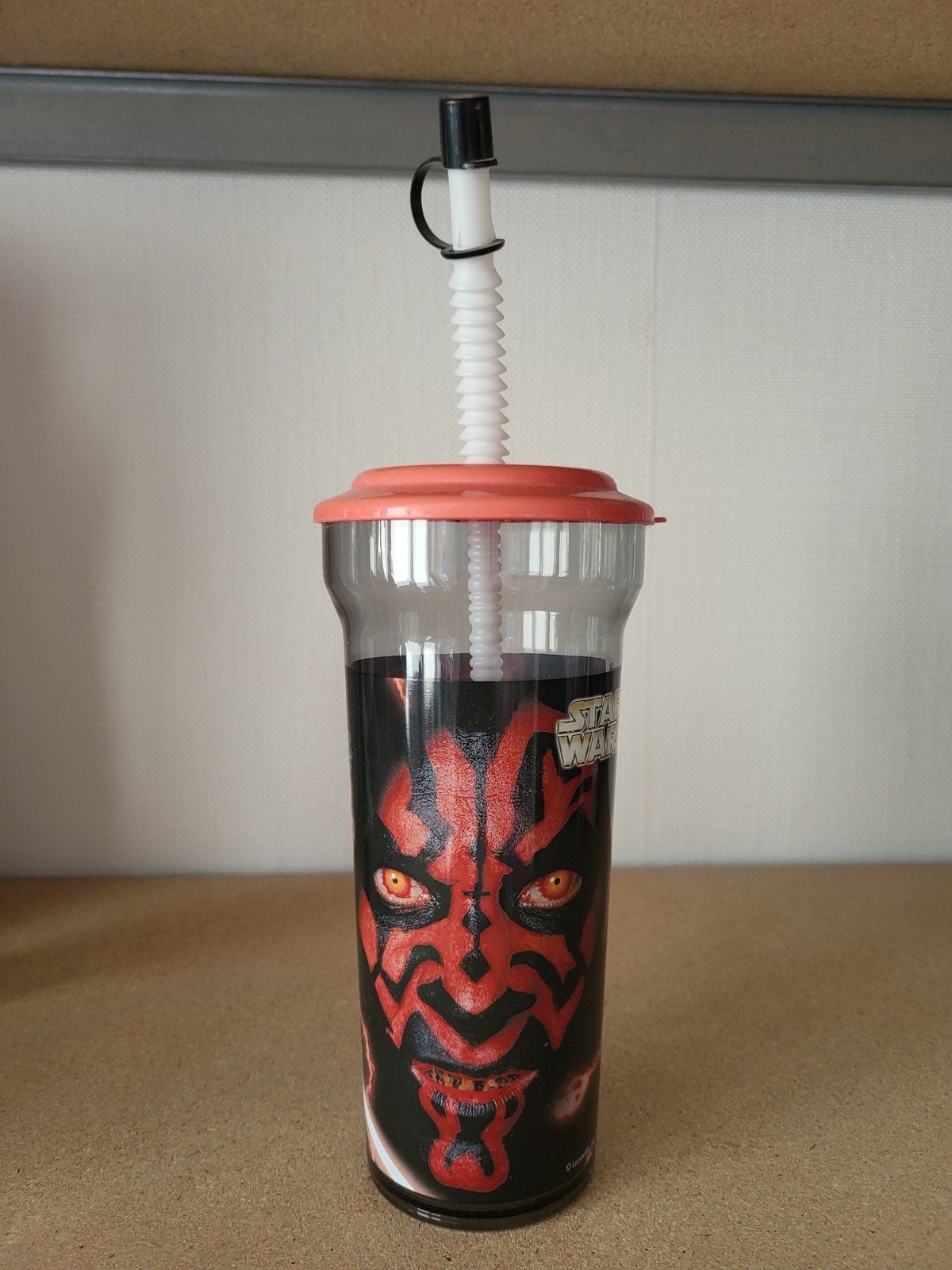 Star Wars Darth Maul beker met rietje, Verzamelen, Ophalen of Verzenden, Gebruikt