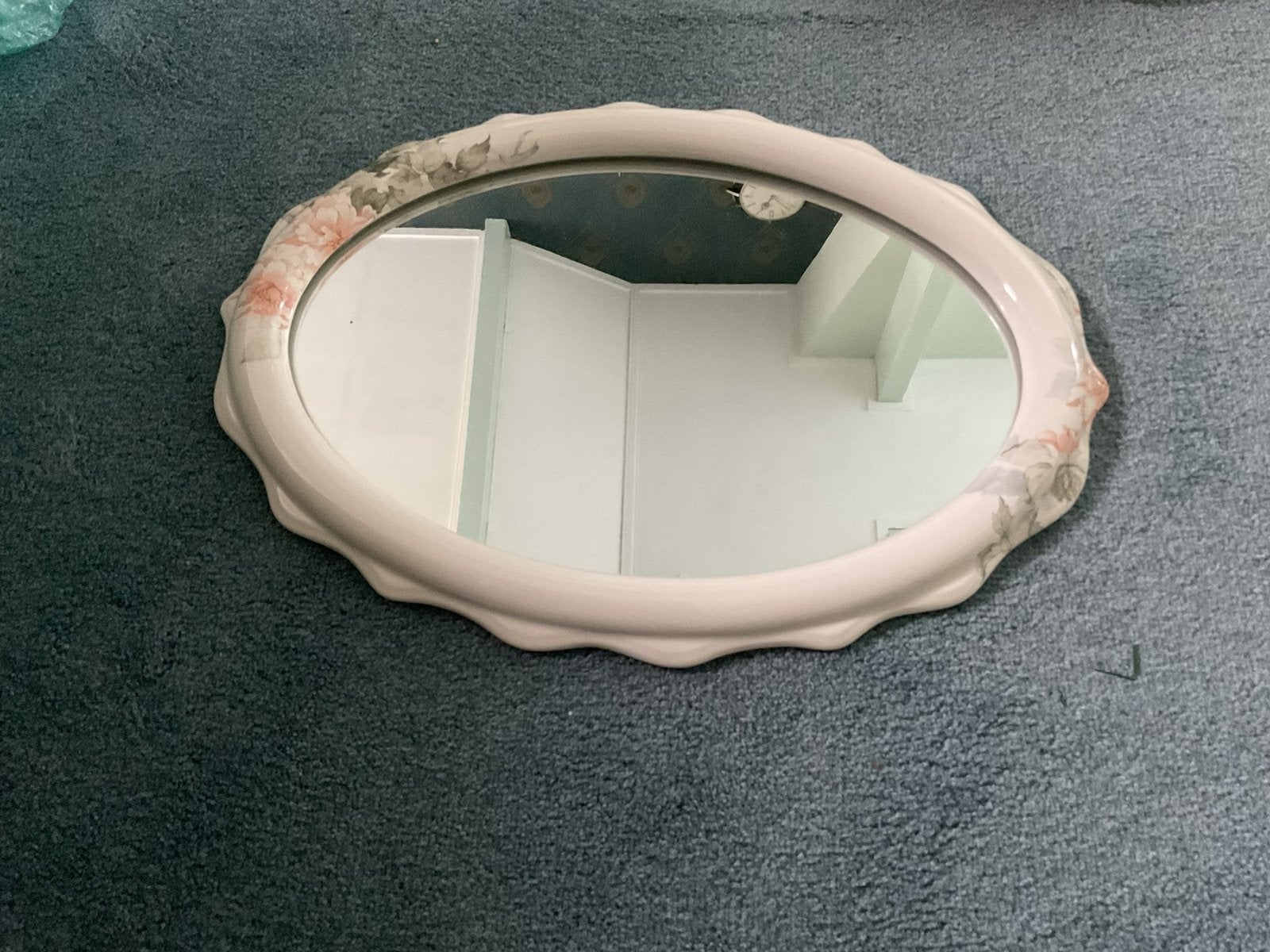 MOOIE VINTAGE ENGELS PORSELEIN "HADIDA"BADKAMER ACCESOIRES, Ophalen, Gebruikt, Meerkleurig, Overige merken