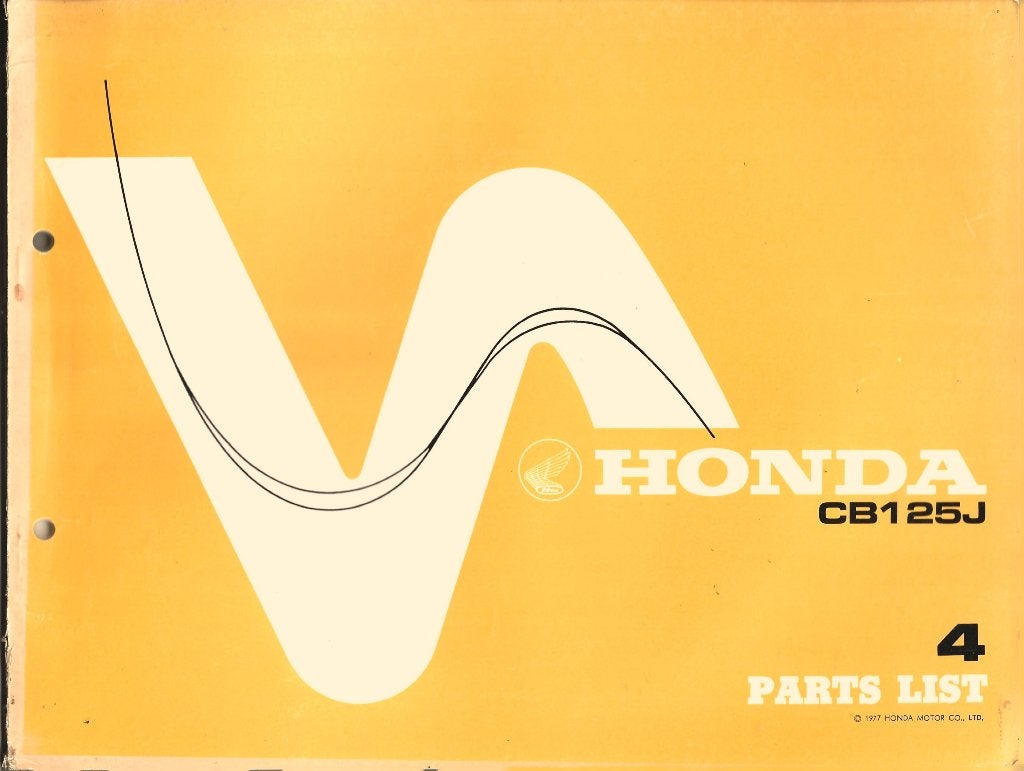 Honda CB125 J Parts List (3295z) motor, Verzenden, Honda