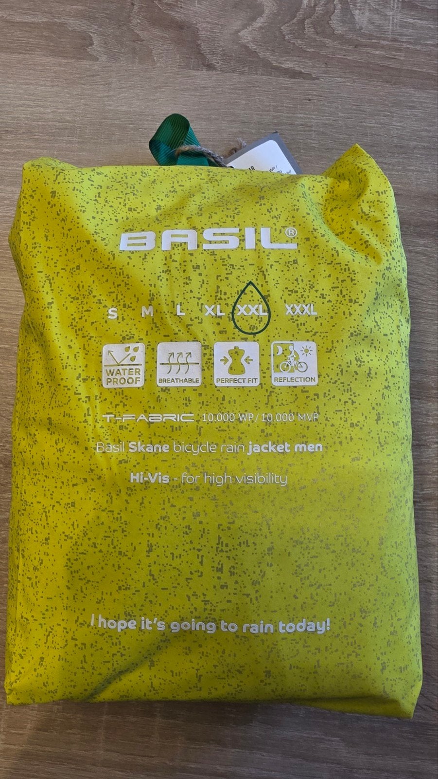 Basil Skane Hi-Vis Fiets Regenjas Heren XXL Neon Geel, Ophalen of Verzenden, Nieuw, Regenjas, Heren