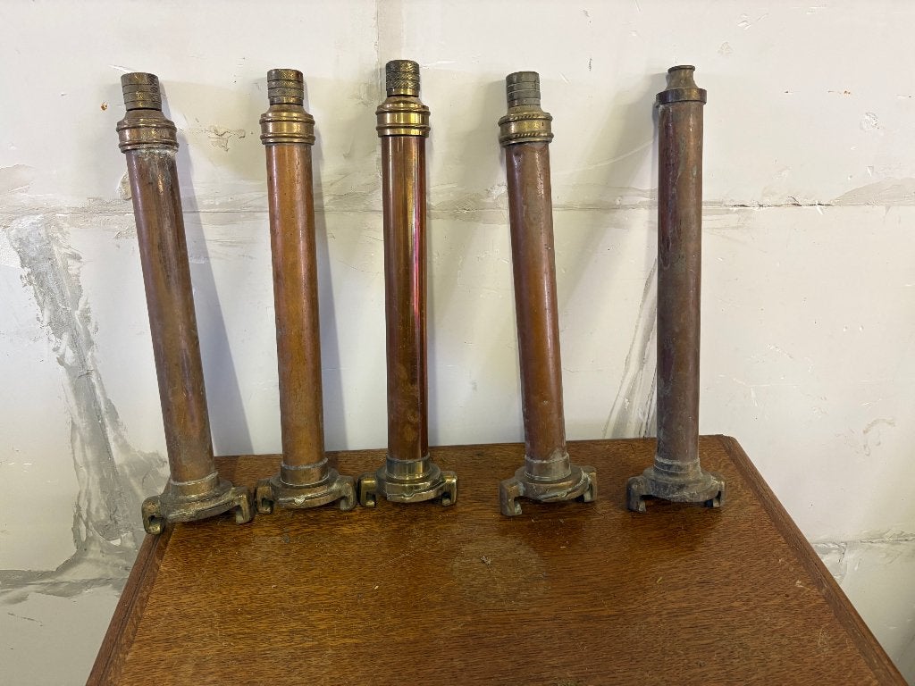 5 x antieke koperen brandweerspuit, Ophalen