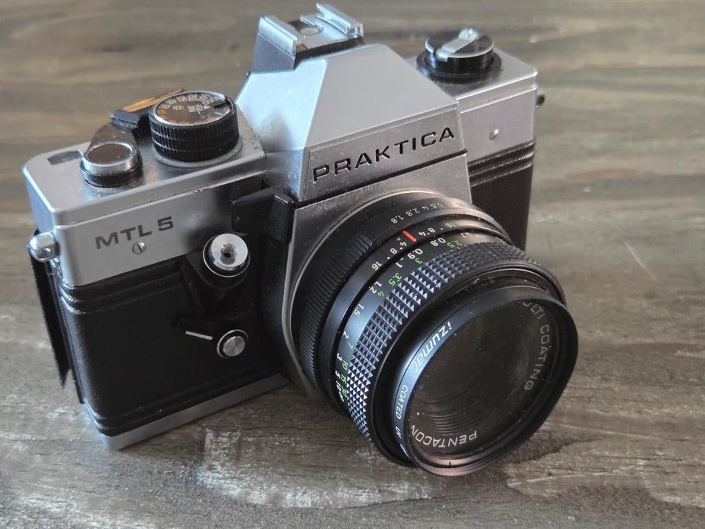 Praktica MTL 5 Spiegelreflexcamera met Pentacon lens, Verzenden, Gebruikt, Spiegelreflex, Overige Merken