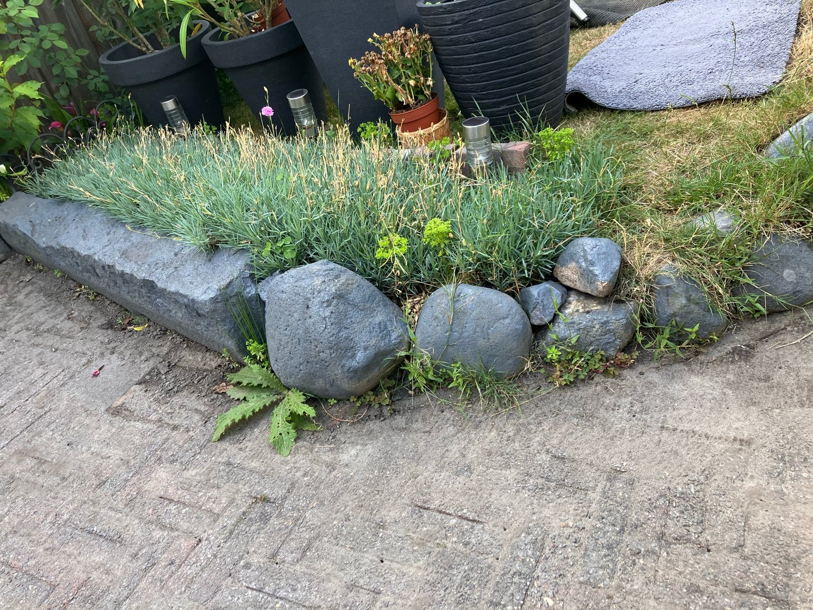 Zwerfkeien, deels grijs gespoten, Tuin en Terras, Grind, Keien en Split, Ophalen, Gebruikt, Grijs, Kei