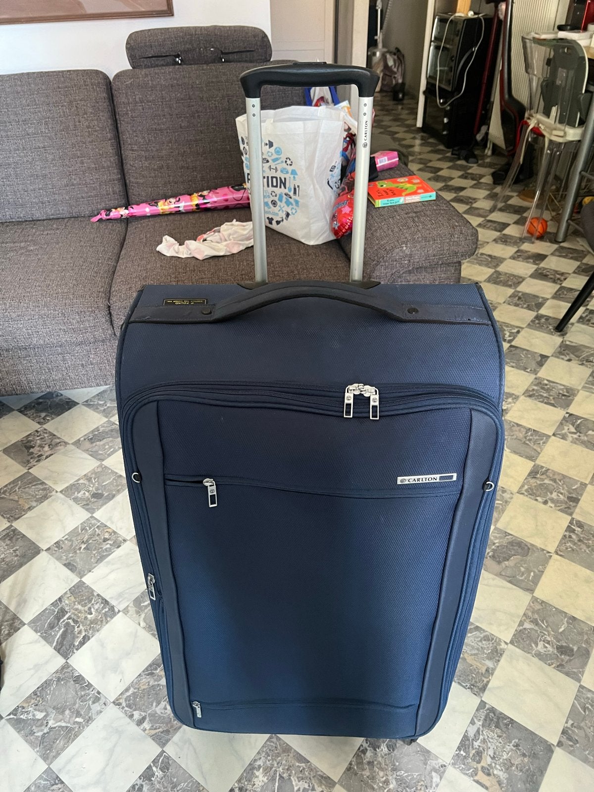 Carlton Reiskoffer - Blauw, Zo goed als nieuw, 30 cm of meer, Blauw, Ophalen of Verzenden, Zo goed als nieuw
