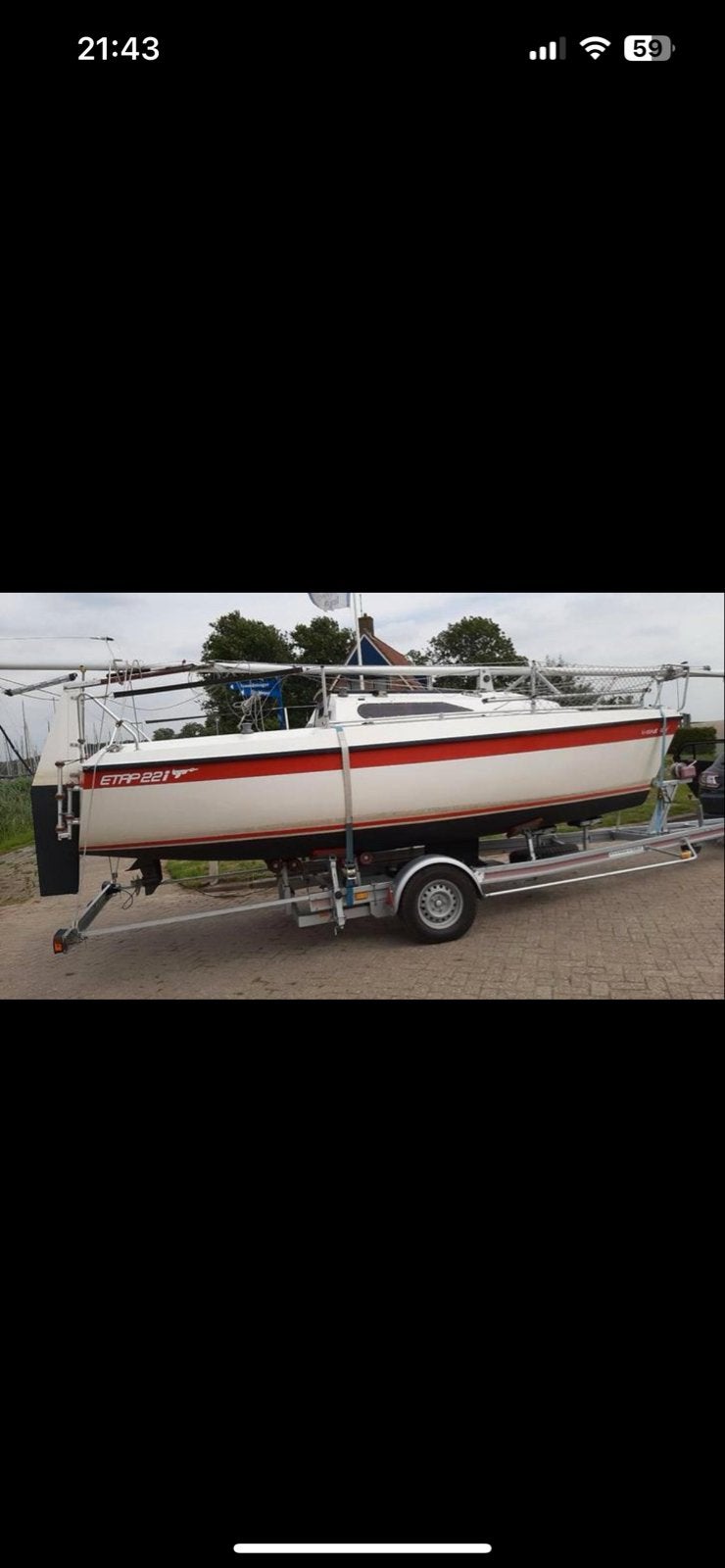 Etap 22i (hefkiel) met kanteltrailer, Ophalen, Gebruikt, Tourjacht of cruiser, Etap