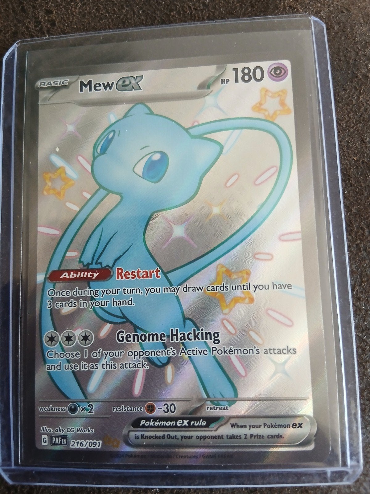 Pokemonkaart mew paldean fate 216/091, Ophalen of Verzenden, Zo goed als nieuw