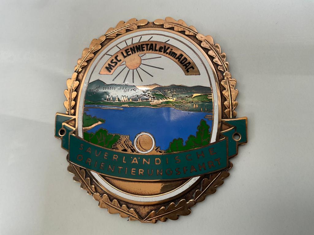 Emaille Carbadge “Sauerland” ca 1935, Ophalen of Verzenden, Zo goed als nieuw