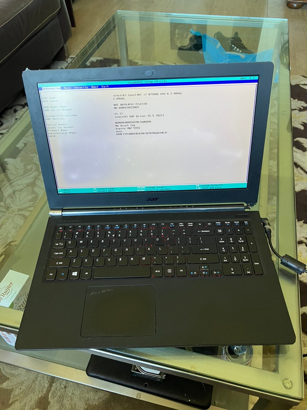 Snelle acer laptop (intel i7)(16gb ram)(ssd)(windows 11), Ophalen of Verzenden, Gebruikt, 15 inch, 2 tot 3 Ghz