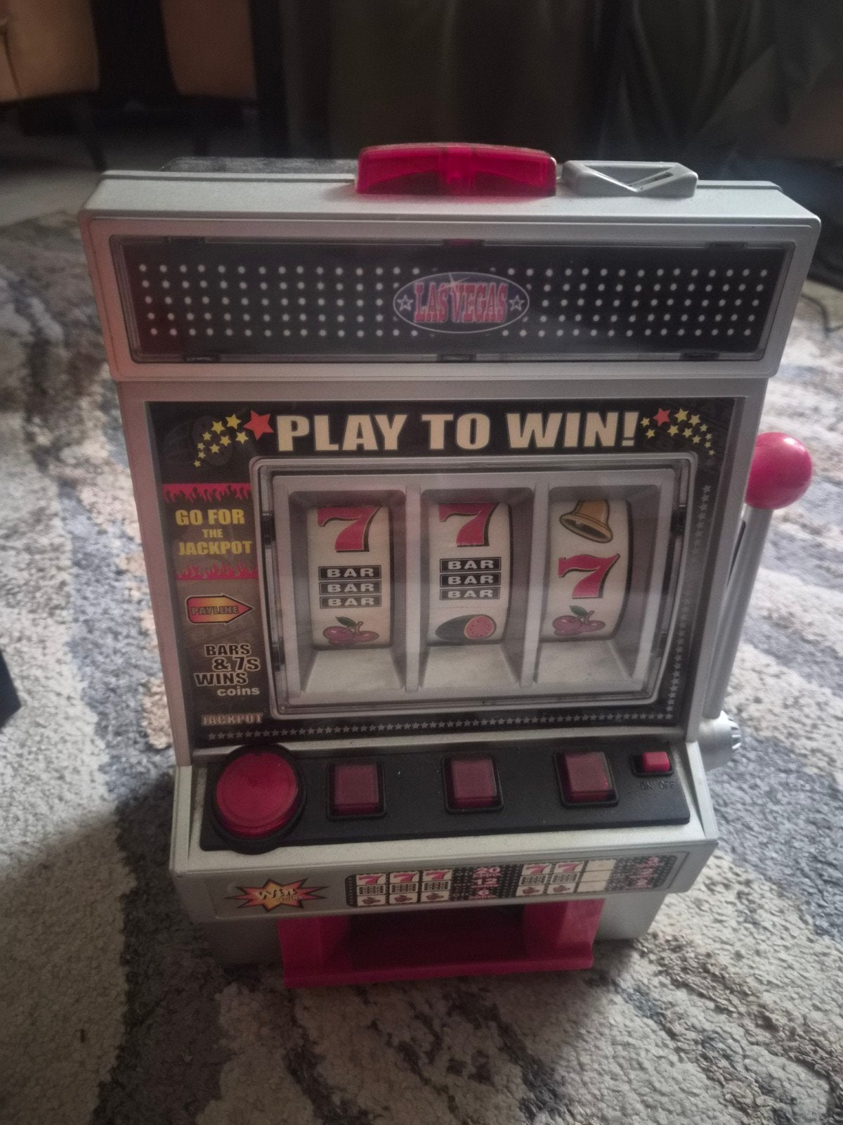 Vintage Simba Toys Gokkast - Las Vegas Speelautomaat, Overige munten, Ophalen of Verzenden, Gebruikt