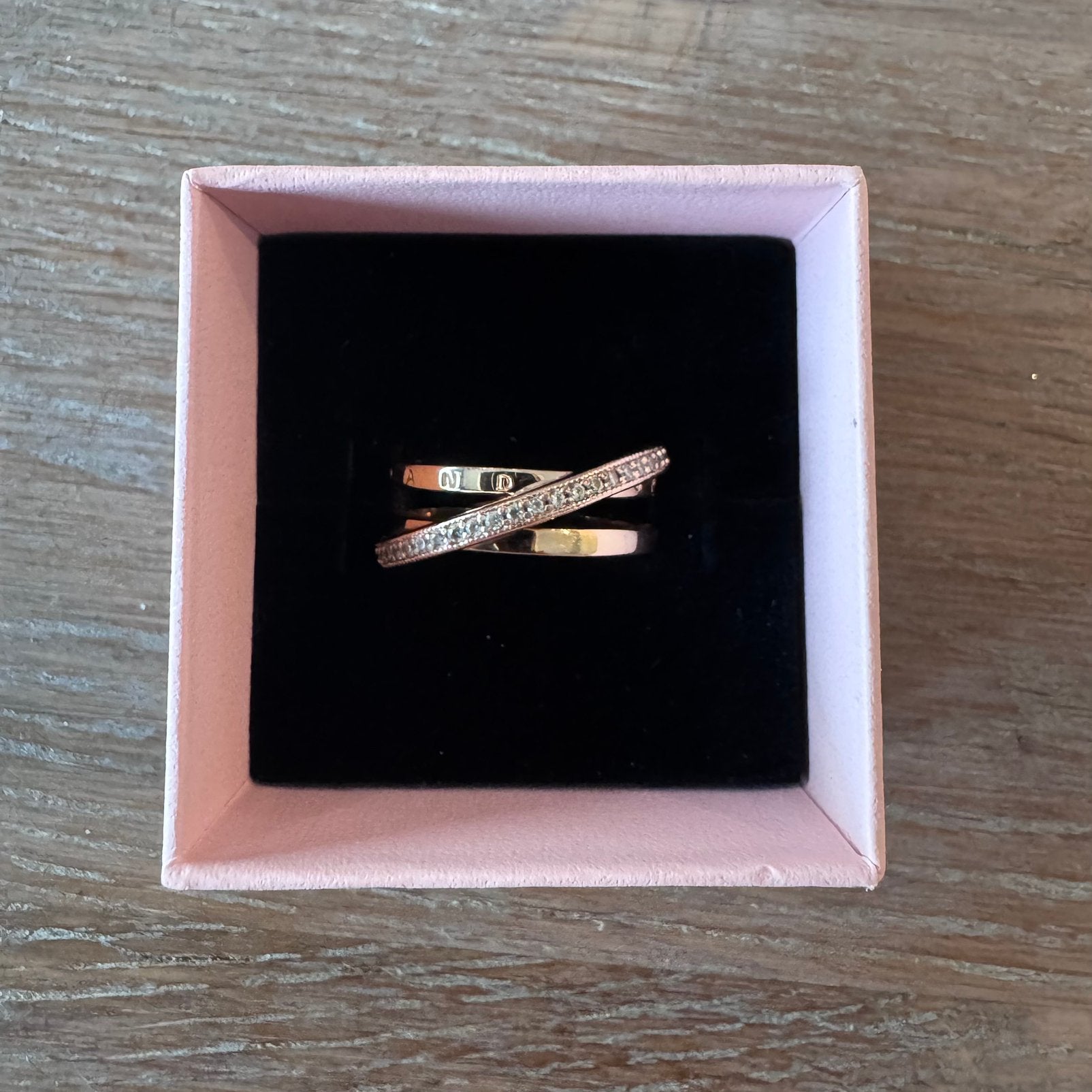 Pandora rosé gouden ring, Overige materialen, Ophalen of Verzenden, Zo goed als nieuw, 17 tot 18