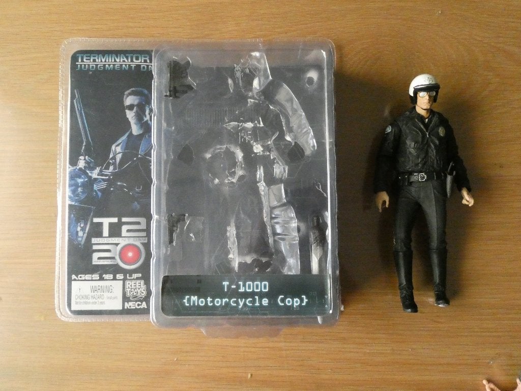 Terminator 2 T-1000 Motorcycle Cop NECA, Ophalen of Verzenden