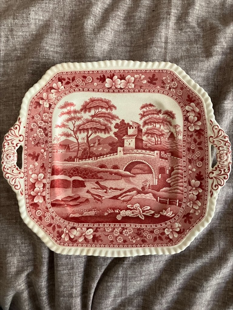Spode Tower by Copeland Red porcelain, Antiek en Kunst, Ophalen of Verzenden