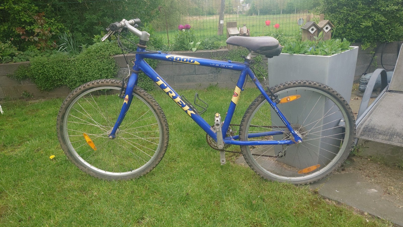 Blauwe Trek 4000 mountainbike met 21 versnellingen 26 inch, Ophalen, Gebruikt, Trek