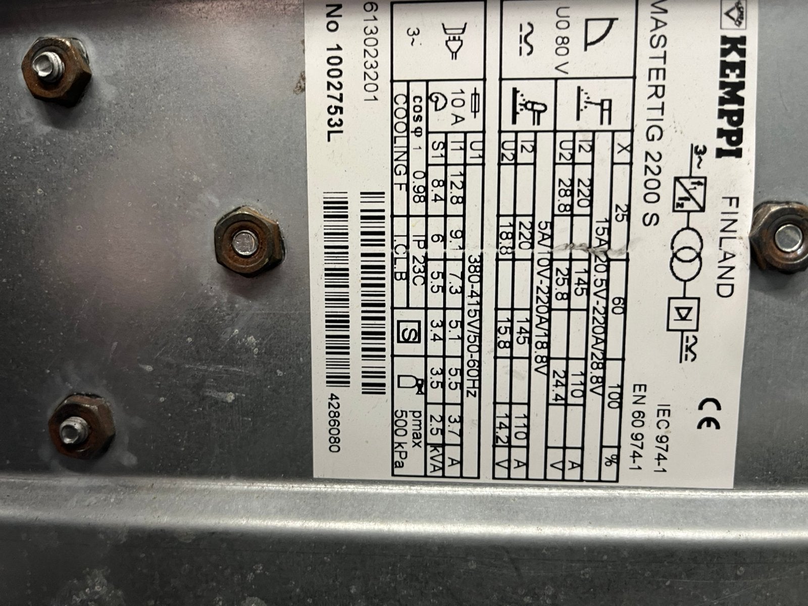 kempie, Ophalen, Gebruikt, Minder dan 150 ampère, Elektroden