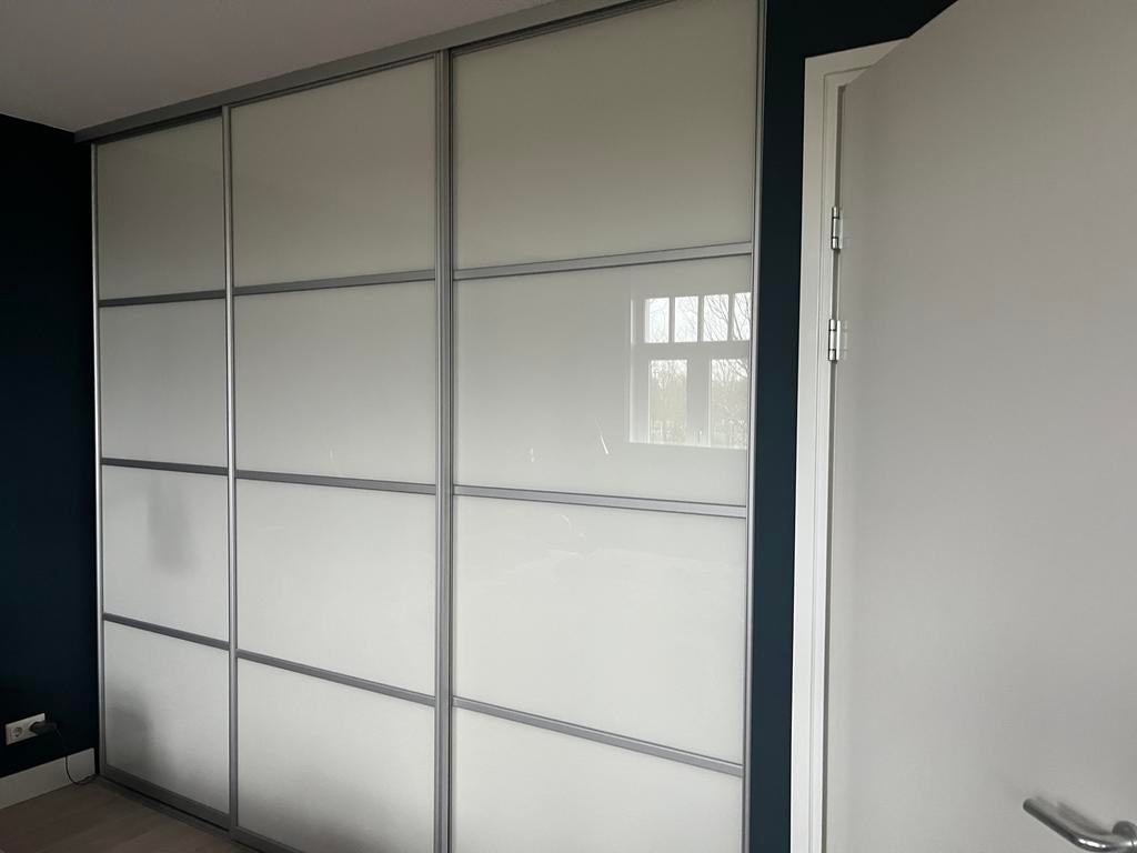 3 Schuifdeuren voor inloopkast/garage bijna gratis, Ophalen, 100 tot 150 cm, 200 cm of meer, Glas
